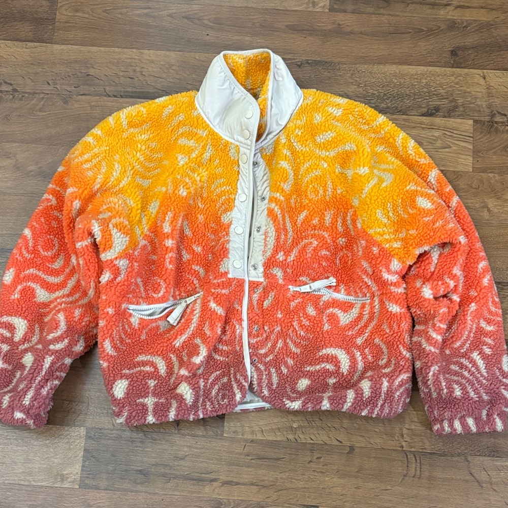 Free People Orange and Yellow Jacket